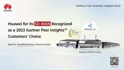 Компания Huawei побеждает в четвертый раз в номинации «Выбор клиентов» в рейтинге SD-WAN от Gartner Peer Insights 