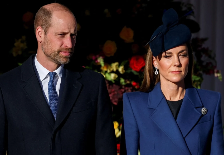 Кейт Миддлтон (в "старом" наряде), принц Уильям, король Карл III и королева Камилла встретились с президентом Германии в Виндзоре