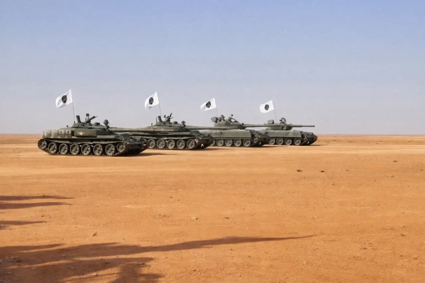 В Ливии в ходе учений снаряд взорвался внутри танка