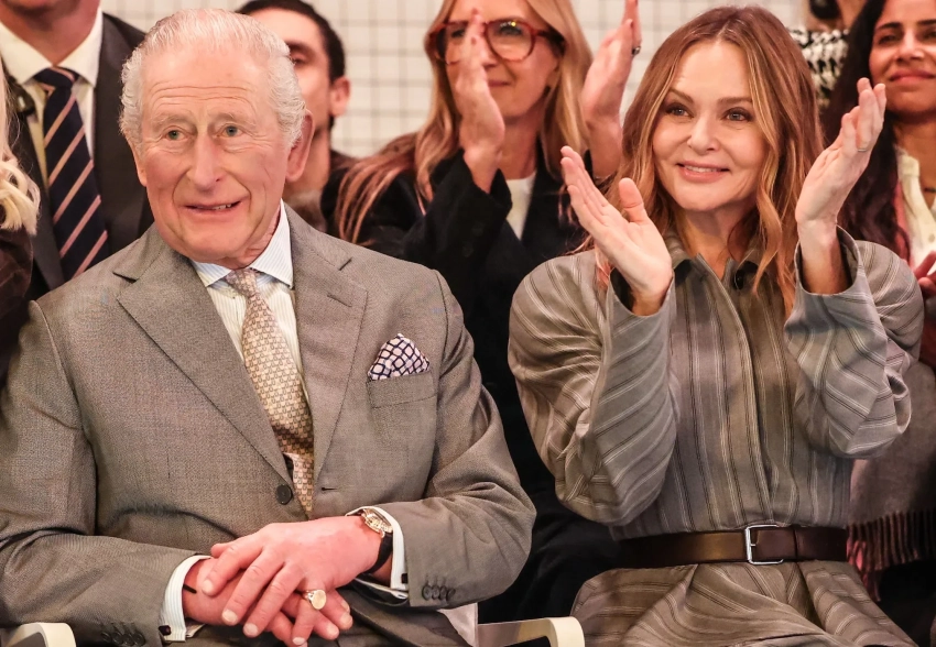 Неделя моды в Лондоне: король Карл III впервые посетил модный показ — сразу после ареста брата, экс-принца Эндрю