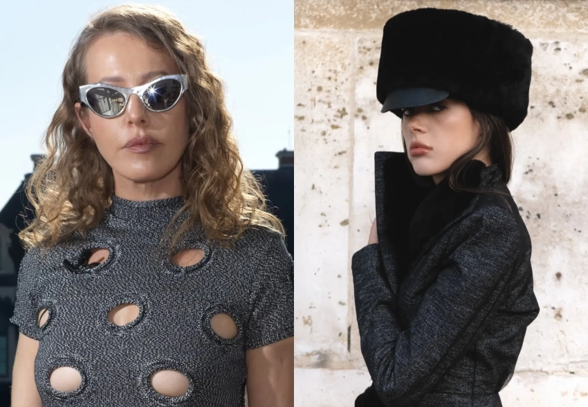 "Советский" стиль и "голые" платья: как Ксения Собчак, Елена Перминова, Ольга Карпуть и жена главы Газпромбанка провели время на Неделе моды